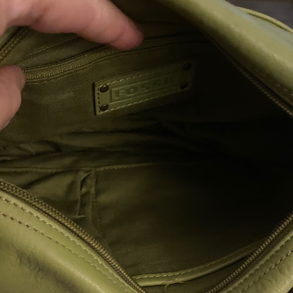 Fossil Green Leather Women's Bag - Picture 14 of 16